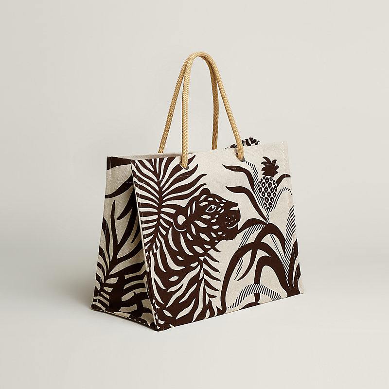 【プレイフルな色彩が主役級】HERMES ビーチバッグ シガール ビーチバッグ 《ティーグル・ア・ラナナス》 | Hermès